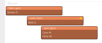 BarSight Scheduling - Unpublished shift