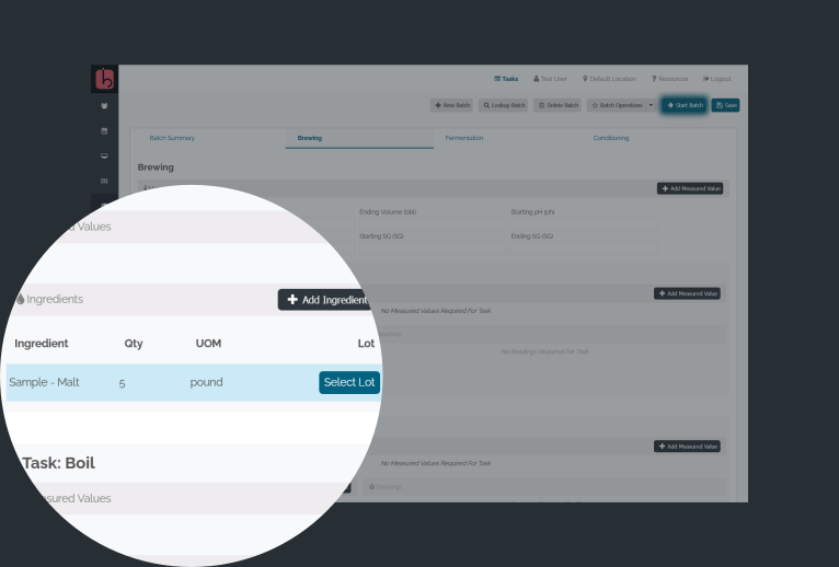 BarSight Inventory Management - Beer Batch View