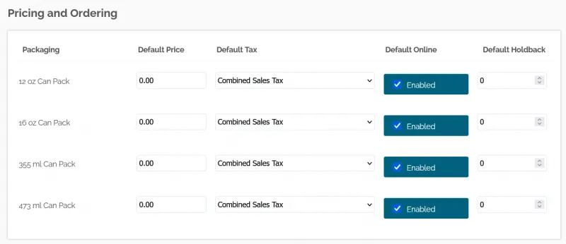 Brewery - brewery-product-pricing