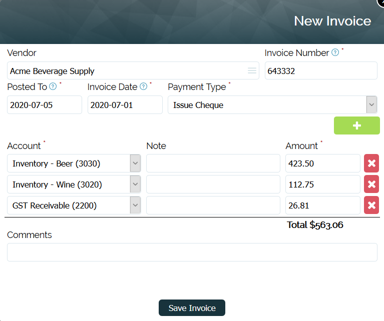 BarSight Restaurant Expense Reporting - Invoices and Petty Cash